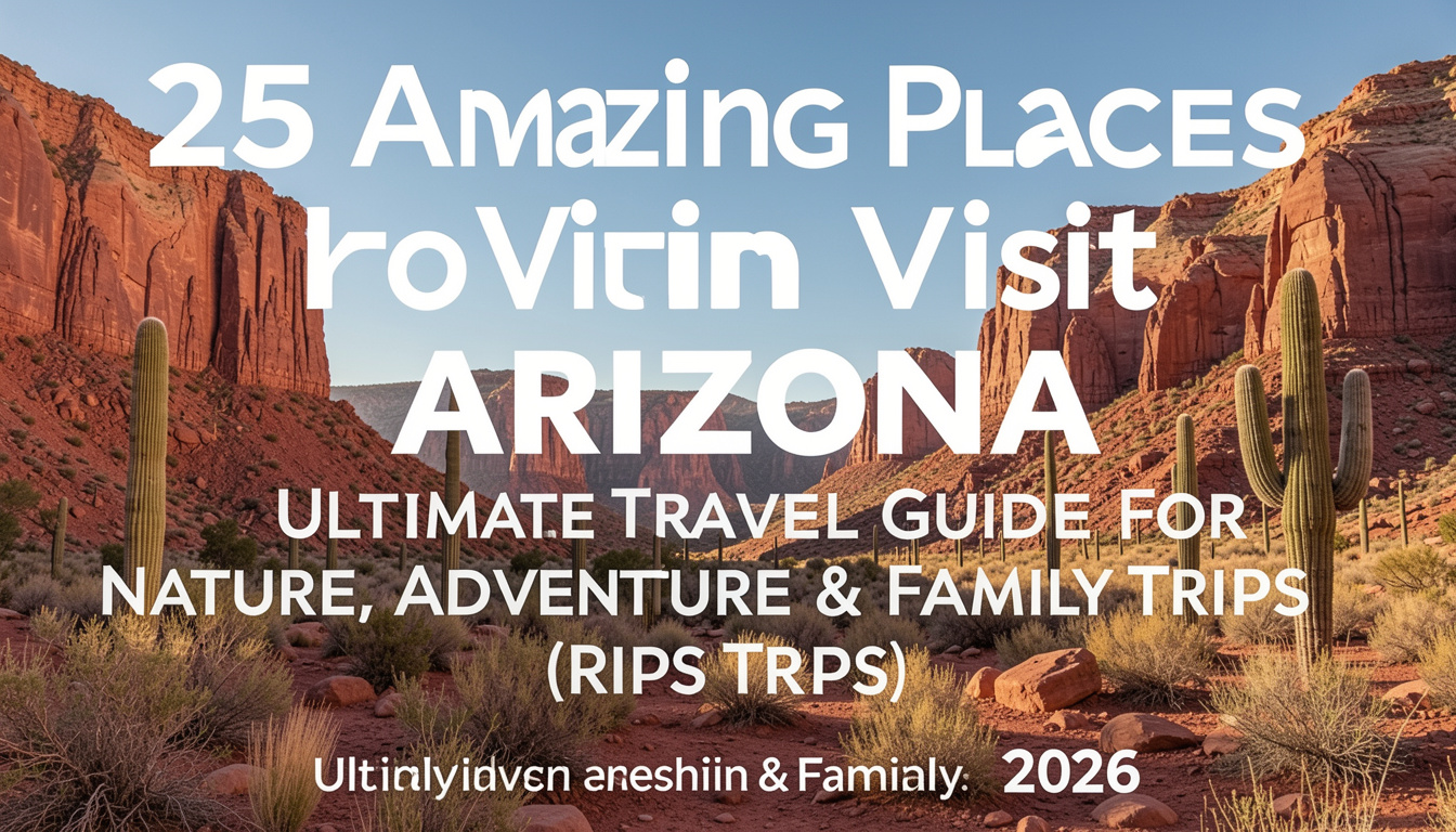 25 Amazing Places to Visit in Arizona: Ultimate Travel Guide for Nature, Adventure & Family Trips (2026)
