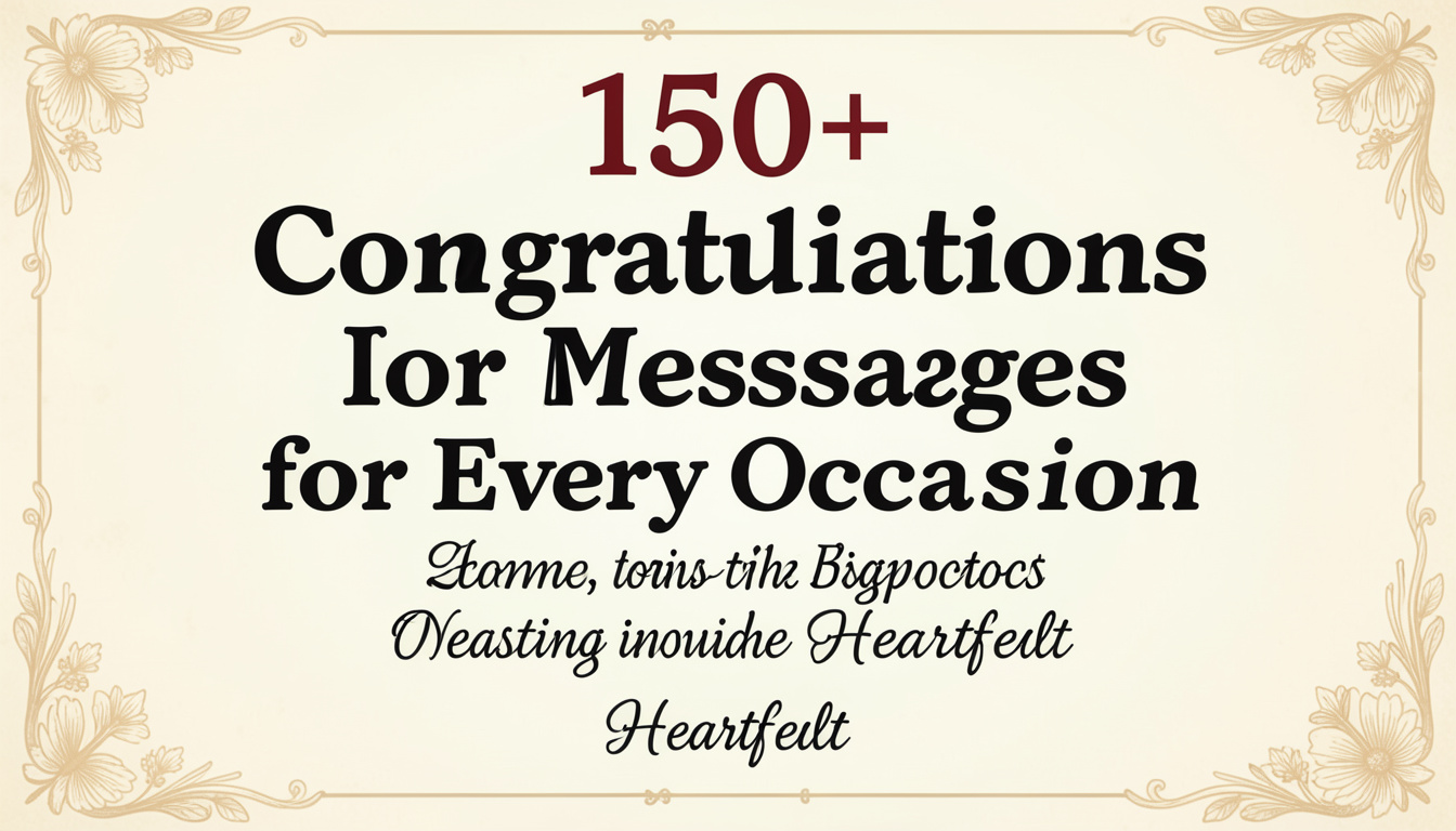 150+ Congratulations Messages for Every Occasion (Heartfelt, Professional & Inspirational)