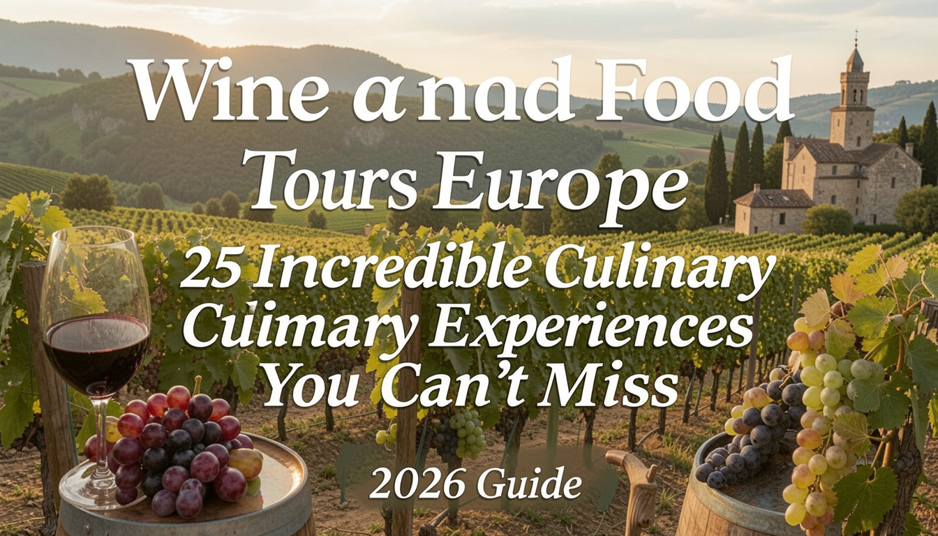 Wine and Food Tours Europe: 25 Incredible Culinary Experiences You Can't Miss (2026 Guide)