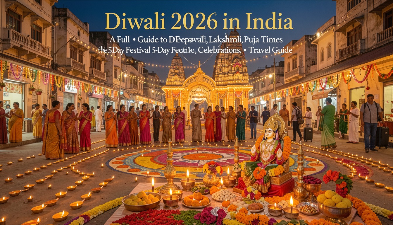 When Diwali Is in India in 2026: A Full Guide to Deepavali, Lakshmi Puja Times, the 5-Day Festival Schedule, Celebrations, and Travel Tips